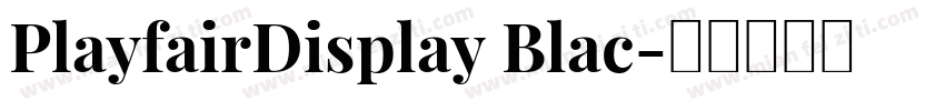 PlayfairDisplay Blac字体转换
